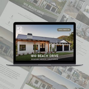 Modern Real Estate Website Template: Single Property Listing (Canva)