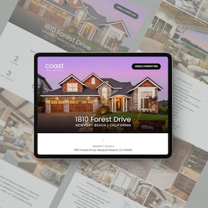 Modern Real Estate Single Property Website Template (Canva)