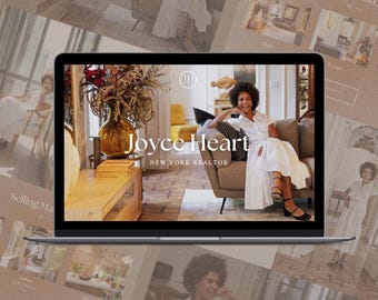 Real Estate Agent Website Template: Personal Branding Canva Design