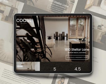 Real Estate Listing Website Canva Template