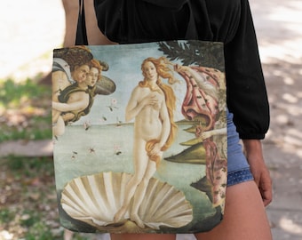 Renaissance Art Tote Bag, Botticelli Tote, The Birth of Venus 1485, Aesthetic Book Bag, Florence Italy Art, Goddess Venus Shirt, Love Beauty