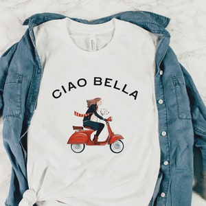 Italian Vespa T-Shirt: Ciao Bella Italy Vacation Shirt