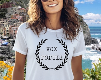 Voice of the People T-Shirt for History Teacher Gift, Vox Populi Shirt for Political Student, History Lover Tshirt Gift, Student Vote Tee