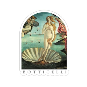 Sandro Botticelli Sticker, The Birth of Venus 1485 Sticker, Renaissance Art Sticker, Florence Italy Art Decal, Goddess Venus Sticker