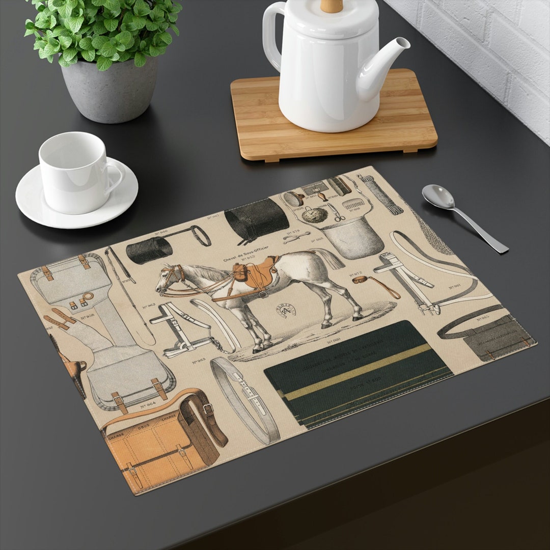 Placemat, Horse Table Decor, Horse Lover, Equestrian Dining Table Mat