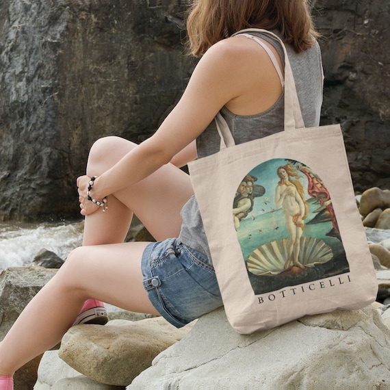 Renaissance Art Tote Bag, Botticelli Tote, the Birth of Venus 1485,  Aesthetic Book Bag, Florence Italy Art, Goddess Venus Shirt, Love Beauty 