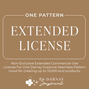 Extended License, Non-Exclusive Extended Commercial-Use License For One Darnay Suzanne Seamless Pattern