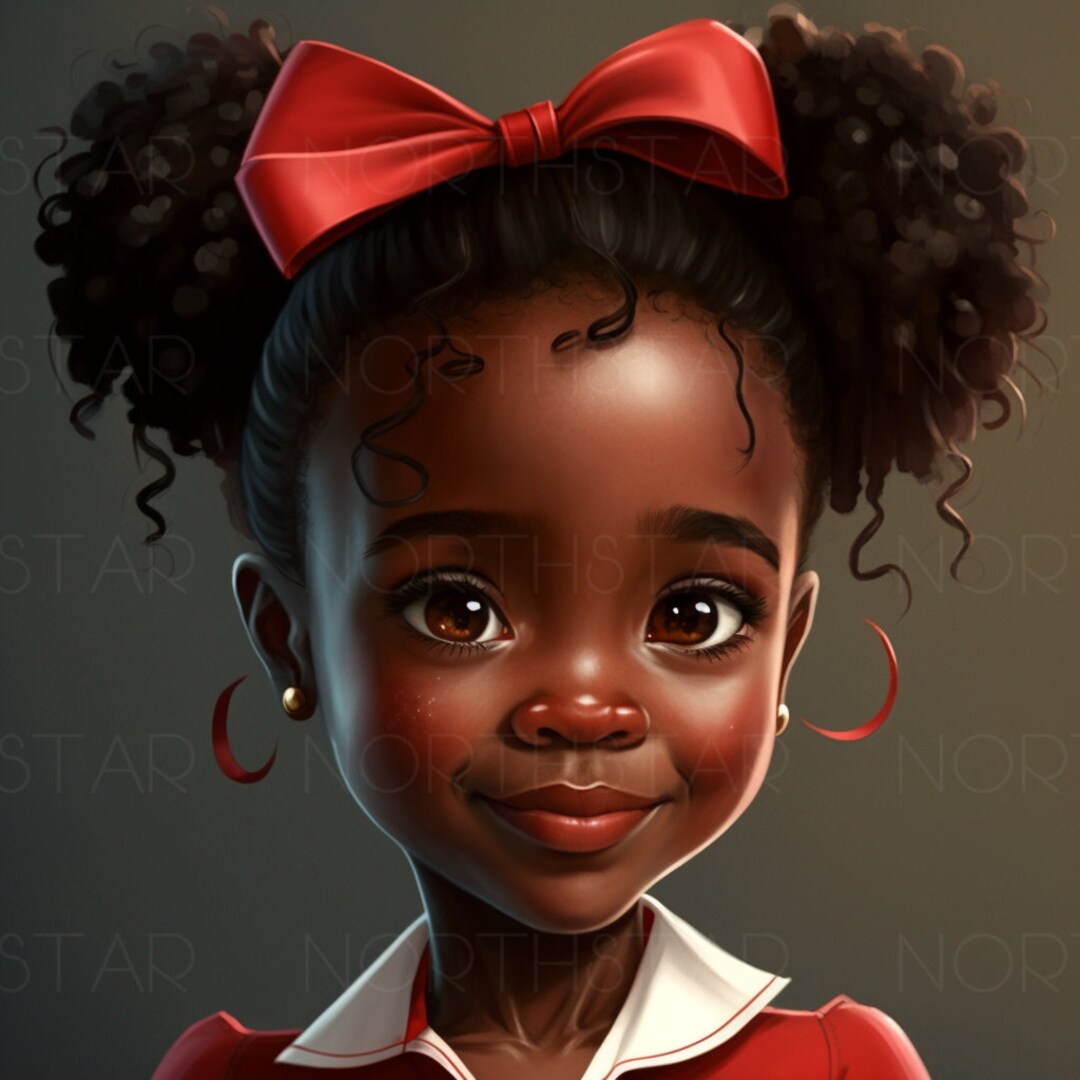 ENTIRE SHOP Bundle, African American Chibi Art, Digital Print, Wall Art