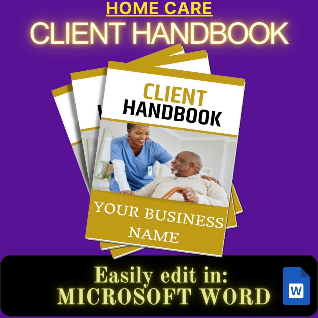 Client Handbook, Home Care Business, Professional Intake Document, Non ...