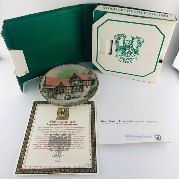 Karl Bedal Bauernhaus in Fronhausen 1984 Konigszelt Bayern German Plate COA