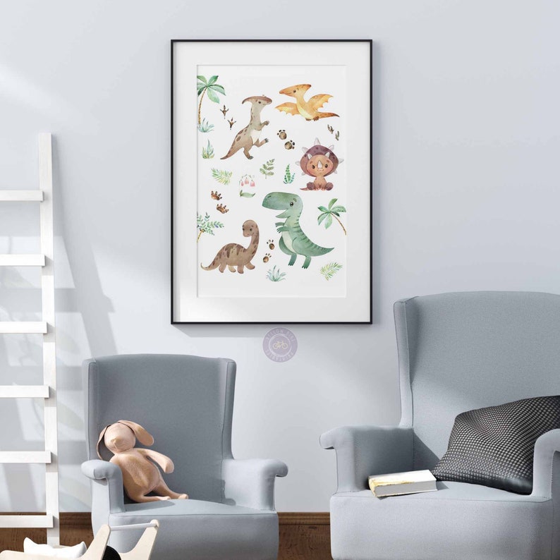 Dinosaur Poster, Dino Nursery Print, Dinosaur Nursery Decor, Baby Room ...