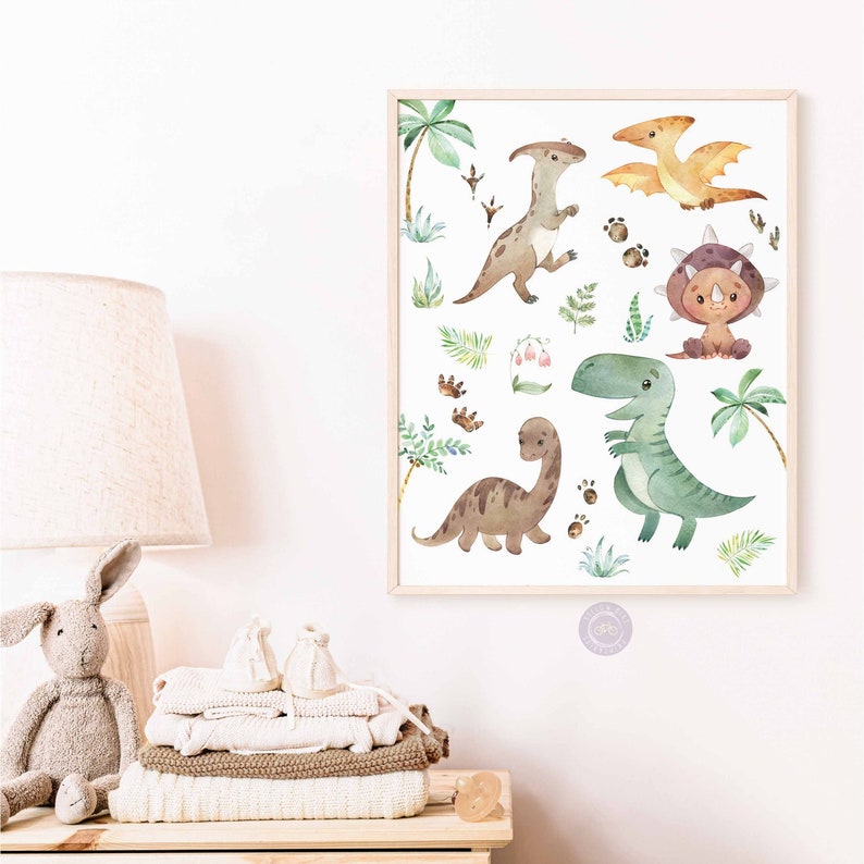 Dinosaur Poster, Dino Nursery Print, Dinosaur Nursery Decor, Baby Room ...