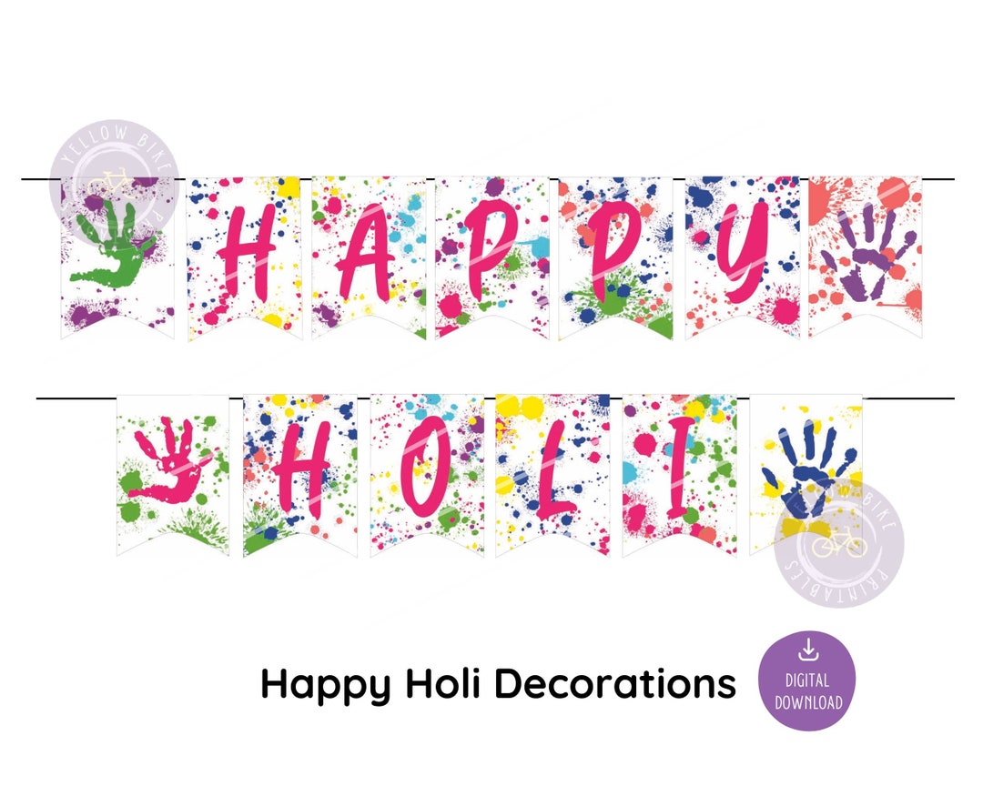 Holi Decoration, Holi Banner, Holi Party Decor, Holi Party Decoration ...