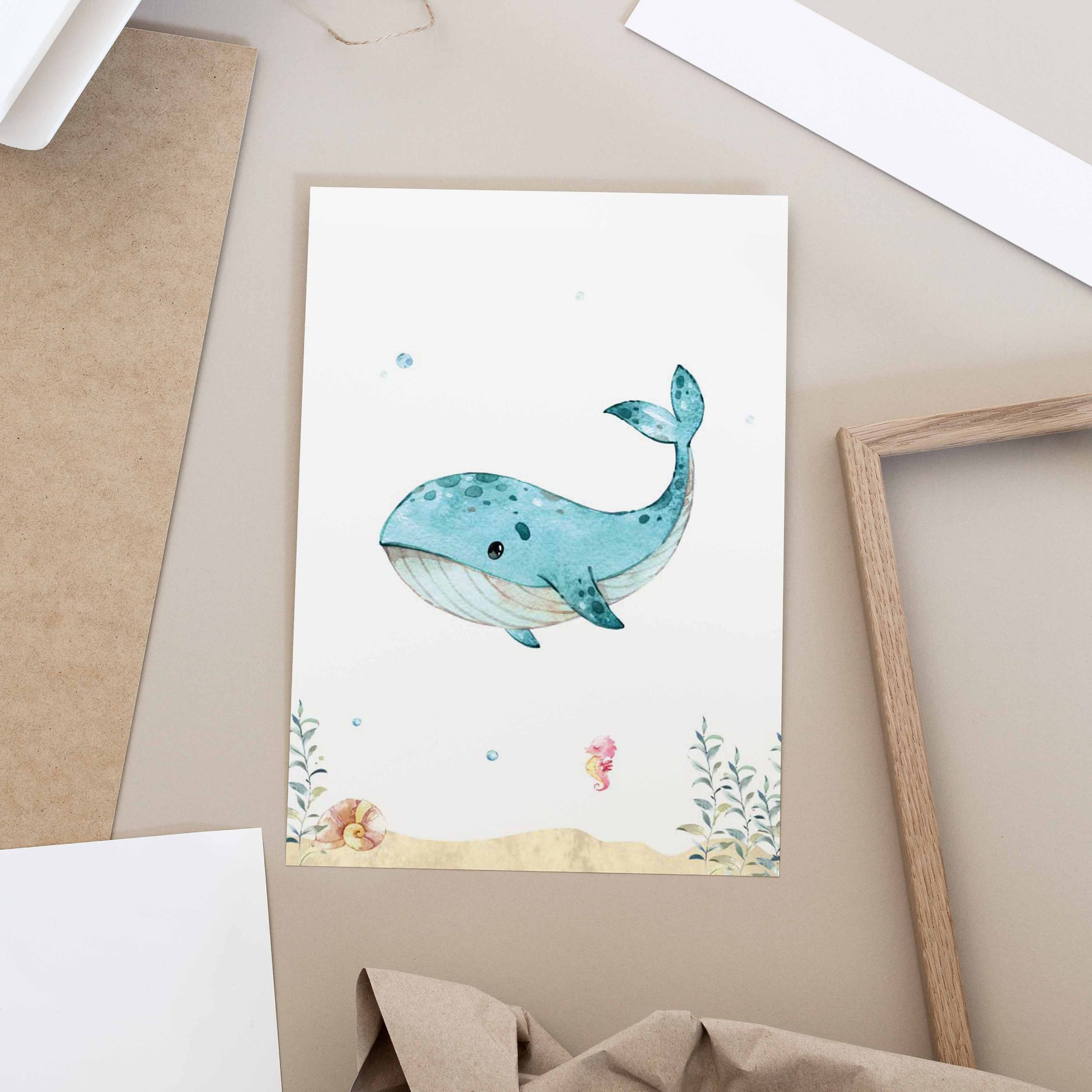 Under the Sea Poster, Kids Room Ocean Prints, Boy Nursery Prints Set of ...