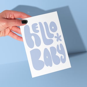 HELLO BABY | グリーティング カード | かわいいベビー シャワー カード、新生児、新米両親、ベビー ギフト、おめでとう赤ちゃん