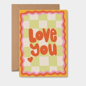 GRUSSKARTE: Love You / Liebeskarte, Jahrestagskarte, Geburtstagskarte | Hergestellt in Australien. Kann direkt an den Empfänger gesendet werden