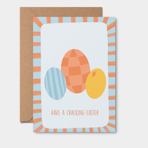 SÜSSE OSTERN KARTE | Hope You Have A Cracking Easter, Grußkarte, Ostern Geschenk ohne Schokolade, einzigartig Ostern, blau, trendy