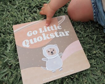 Go Little Quokstar | Affirmation Board Book For Children | Australian Animals, Baby Shower Gift, Newborn, First Birthday Present, For Kids