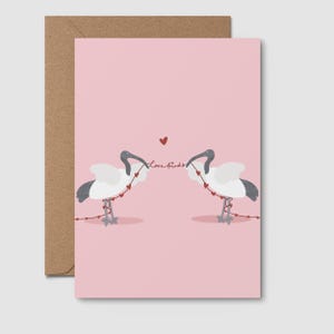 LIEBE GRUSSKARTE | Love Birds, bin Huhn, Liebeskarte, Hochzeitskarte, Glückwunschkarte, Verlobungskarte, Valentines Geschenk, Australiana, beliebt