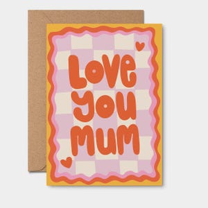 Grußkarte: Love You Mum // Geburtstagskarte für Mama, Dankeskarte für Mama, Made in Australia. Kann direkt an den Empfänger gesendet werden