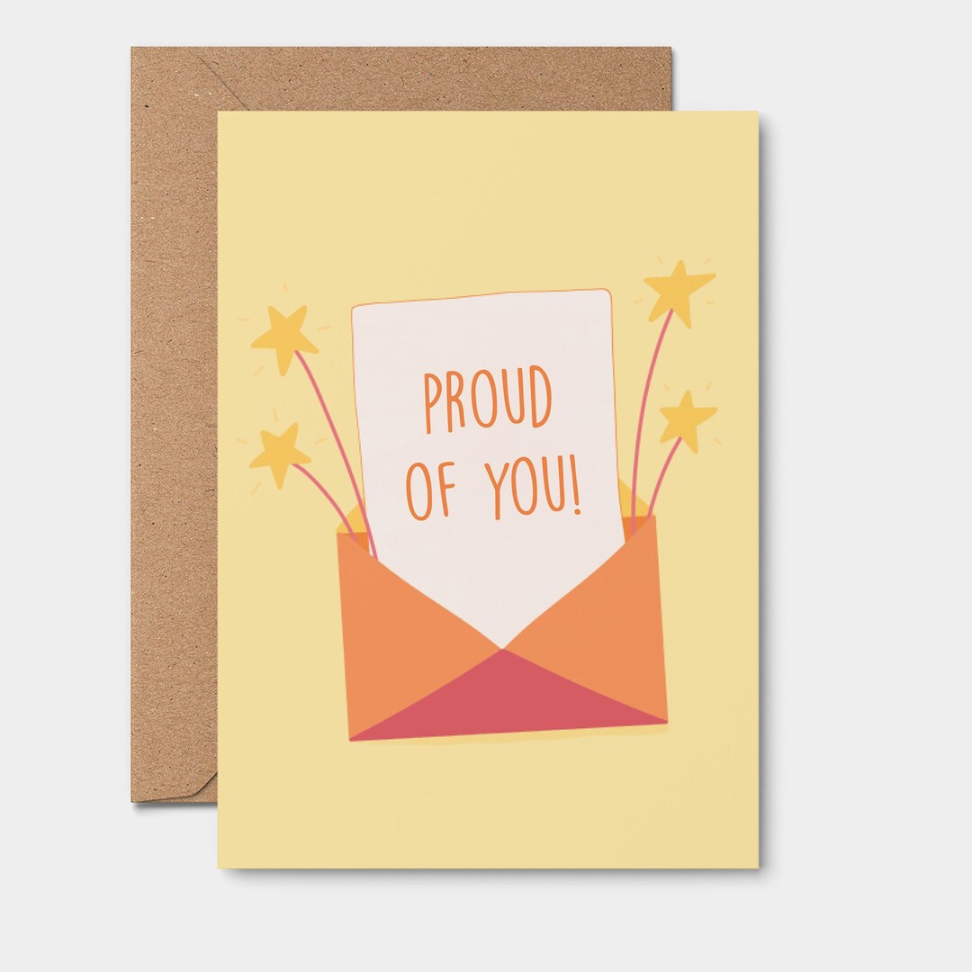 Proud Card GREETING CARD / Proud of You / Congratulations Card, Congrats ...
