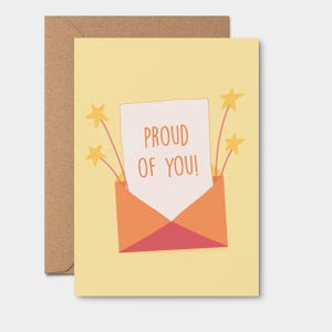 GREETING CARD / Proud Of You / Congratulations Card, Congrats, Graduation Card, New Career, Celebration