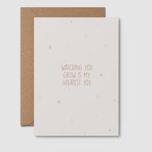 GREETING CARD | Watching You Grow Is My Greatest Joy | Blank Card | Baby Shower Card | Niece | Nephew | Grandchild | Birthday Card