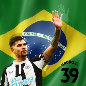 Bruno G. 39, druk. NUFC (Newcastle United), Braziliaanse maestro op het middenveld.