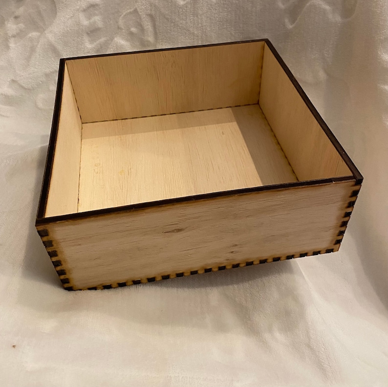 5mm Finger Joint Box Laser Cutter Plans lightburn Software File Type