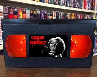 Curse of Chucky Horror Movie VHS Lamp + Remote