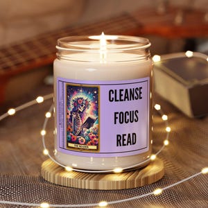 Tarot Candle, The Reader 9oz Scented Soy Candle - Mystical Gift, Boho Home Decor, Relaxing Candle, Witchcraft Candle, Meditation Candle