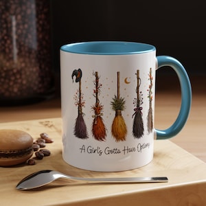 Taza divertida de bruja, Una chica debe tener opciones, Taza de bruja para ella, Taza con estética de bruja adorable, Regalo para la mejor amiga, Estilo Halloween 11 oz 15 oz 20 oz imagen 14