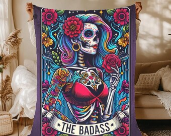 Couverture en velours de tarot Badass : jeté bohème occulte