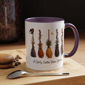 Taza divertida de bruja, Una chica debe tener opciones, Taza de bruja para ella, Taza con estética de bruja adorable, Regalo para la mejor amiga, Estilo Halloween 11 oz 15 oz 20 oz imagen 12