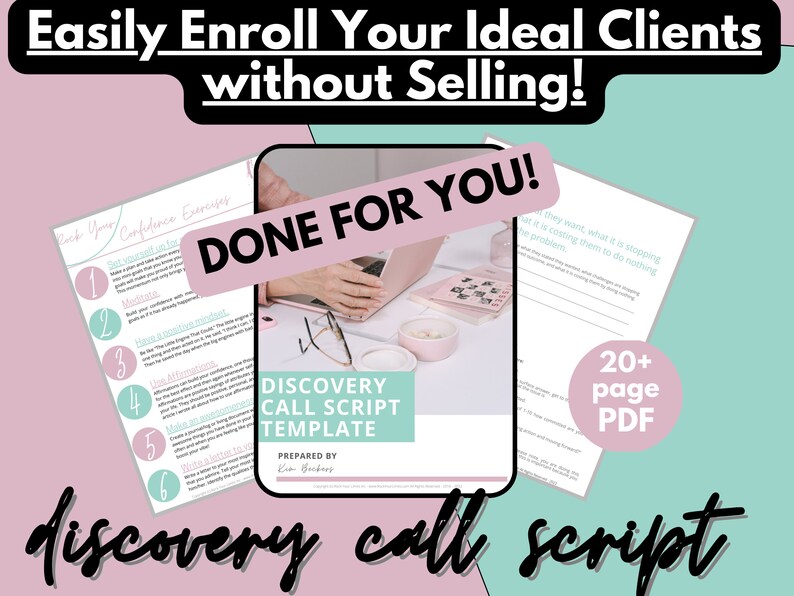 Discovery Call Script Planner for Service Providers Done - Etsy