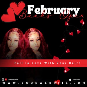 FEBRUARY HAIR BOOKINGS flyer