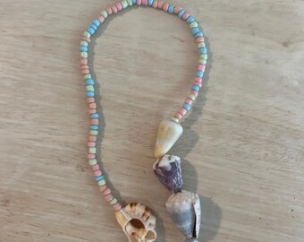 Seashell Beaded Bookmark - Spring Read