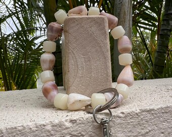 Seashell Keychain Wristlet - Brown Eyed Girl
