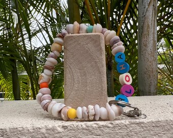 Seashell Keychain Wristlet - Aloha
