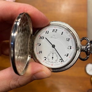 Perseo Pocket Watch 17 Jewels Incabloc State Railways Etsy