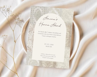 Henna invitation cards | Kina Gecesi Davetiye, Henna night invitation, dark red henna invitation, Turkish, Oriental carpet