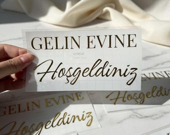 personalized vinyl sticker | Kapi Süsü | Damat Evi | Kiz Evine Hosgeldiniz | Söz | Kiz Isteme | Dügün | Nişan | Welcome sign