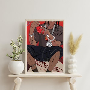 Travis Scott Cover Set Travis Scott Poster, Hypebeast Poster, Cactus Jack Print, Travis Scott Astroworld Poster, A4 Print of Travis Scott