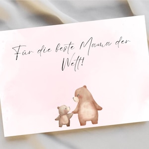 Loving Mother&#39;s Day card – postcard as a gift for mom on Mother&#39;s Day | Greeting card with heart for Mother&#39;s Day greetings
