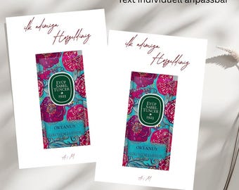 Eyup Sabri Tuncer kolonyali mendil | Refreshing Towel Gift | Personalize your text | Personalized Place Cards | Nisan