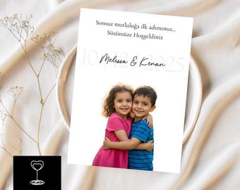 Place cards personalized with childhood pictures | China | Wedding | Nisan