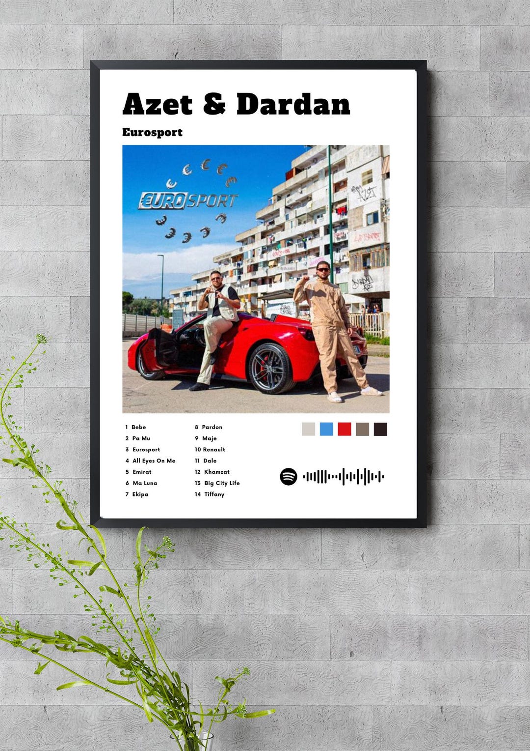 Azet & Dardan Poster – Eurosport Album Cover – Music Print A4 A3 - Etsy