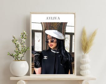 Ayliva Cover | In Liebe Ayliva | Poster | A4 / Musik Cover Wallart | Ayliva Poster - Fandesign - Fanposter - Deutschrap Poster