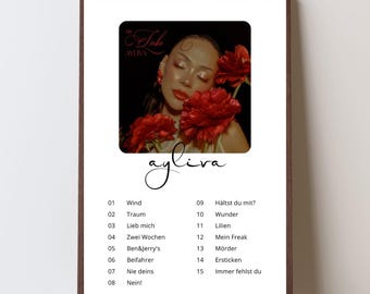 Ayliva Cover | In Liebe Ayliva | Poster | A4 / Musik Cover Wallart | Ayliva Poster - Fandesign - Fanposter - Deutschrap Poster