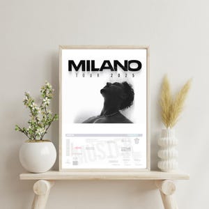 Milano Cover | Tour Milano | Poster | A4 / Musik Cover Wallart | Milano Poster - Fandesign - Fanposter - Deutschrap Poster